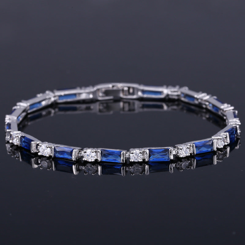 Zircon Bracelet Women Jewelry Platinum-plated Crystal Ladies Bracelet