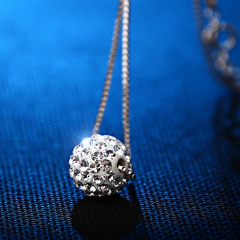 Fashion Full Diamond Round Necklace Women