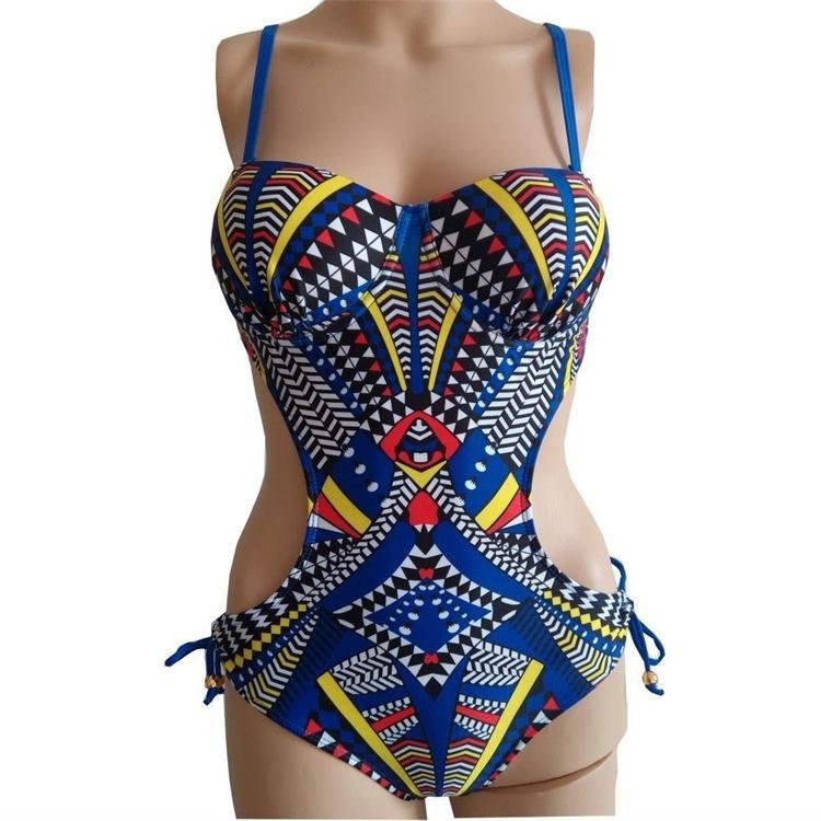 Printed One Piece Bikini Swimsuit