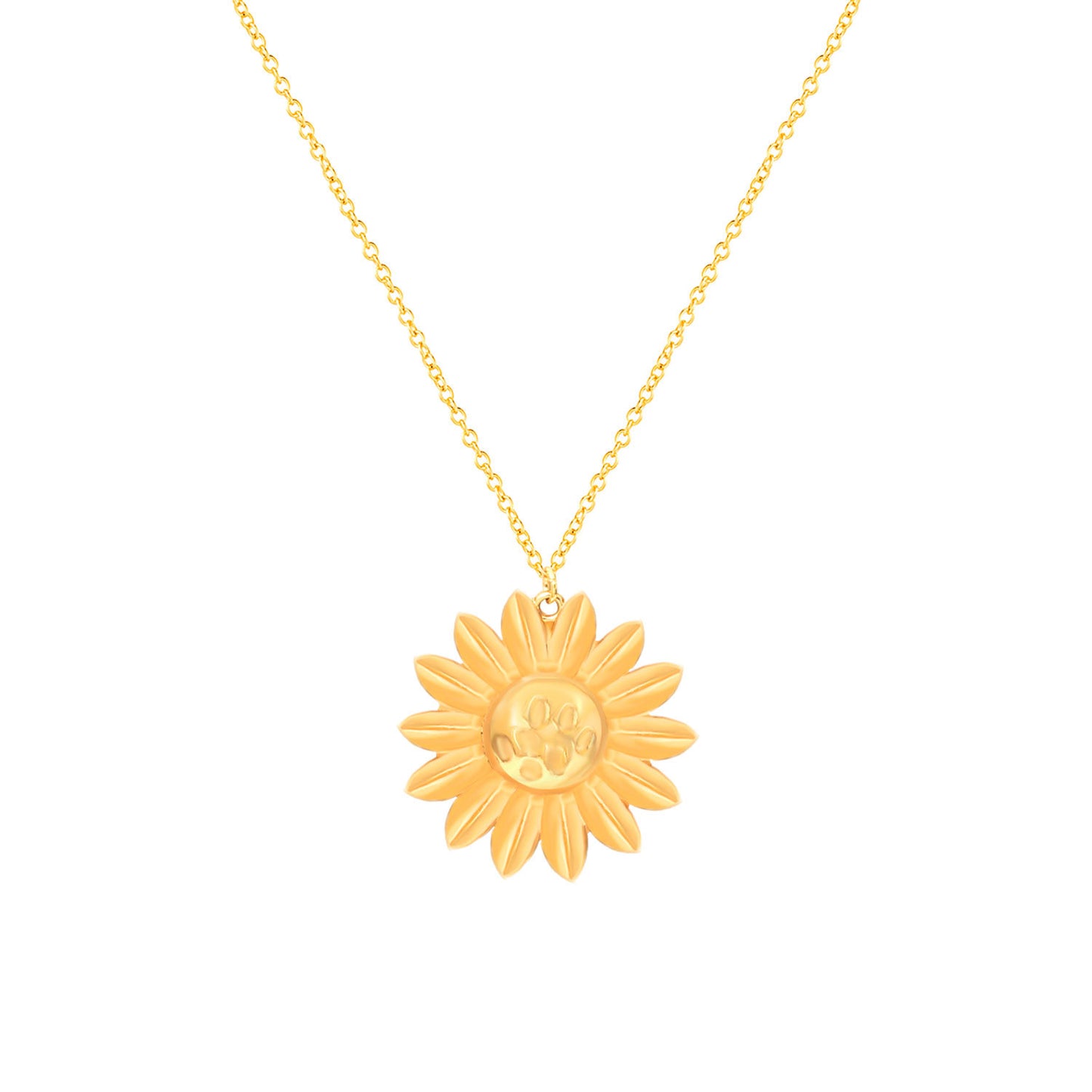 Sunflower Pendant Necklace Women Sunflower Long Necklace