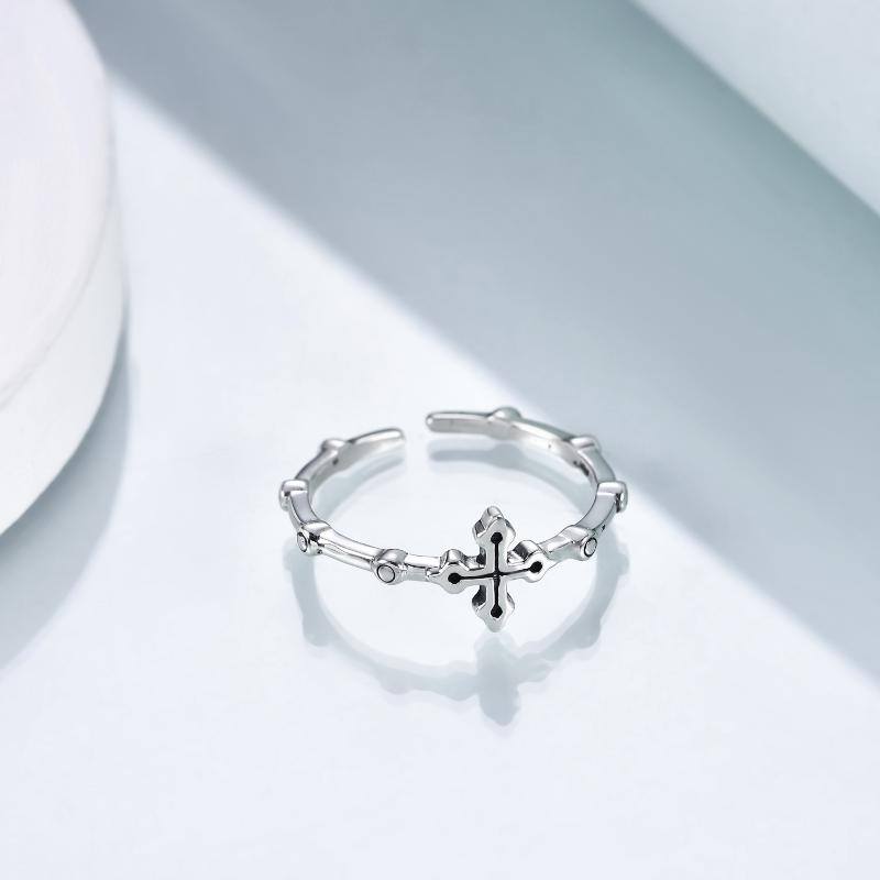 Cross Ring Sterling Silver Crucifix Pendant Antique Cross Rings Gifts For Women