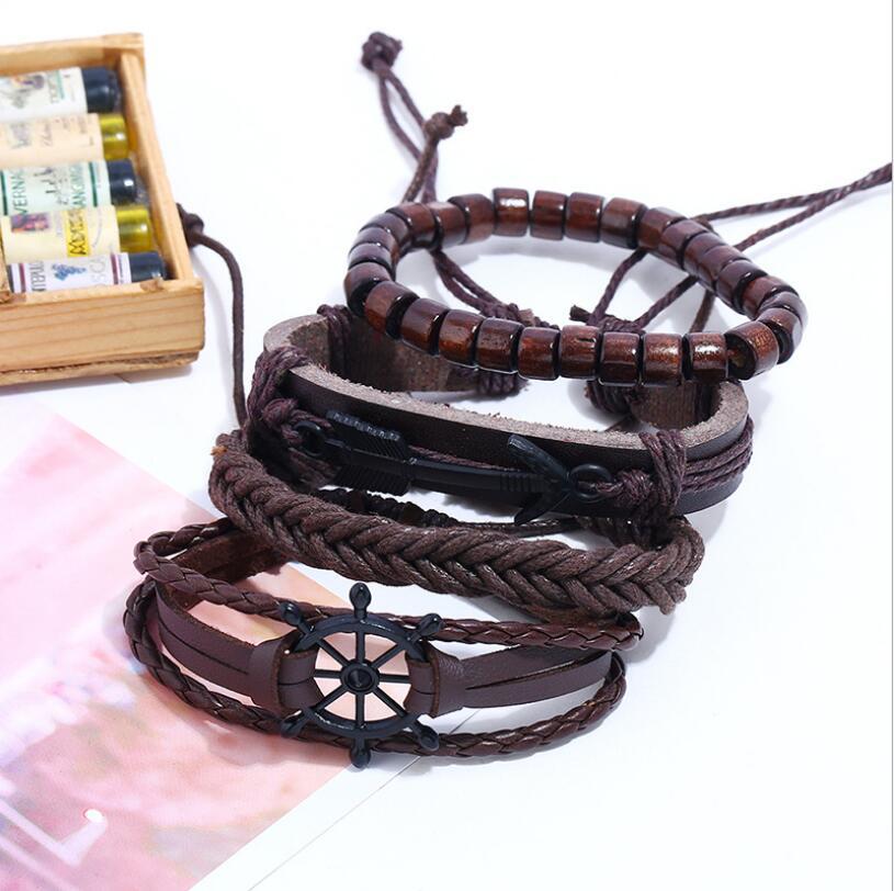 New Retro Student Beaded Bracelet Set Hand Weaving Bracelet Women