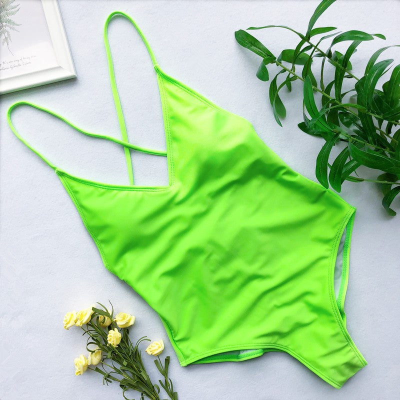 Women's Swimsuit Backless Bodysuit Ladies