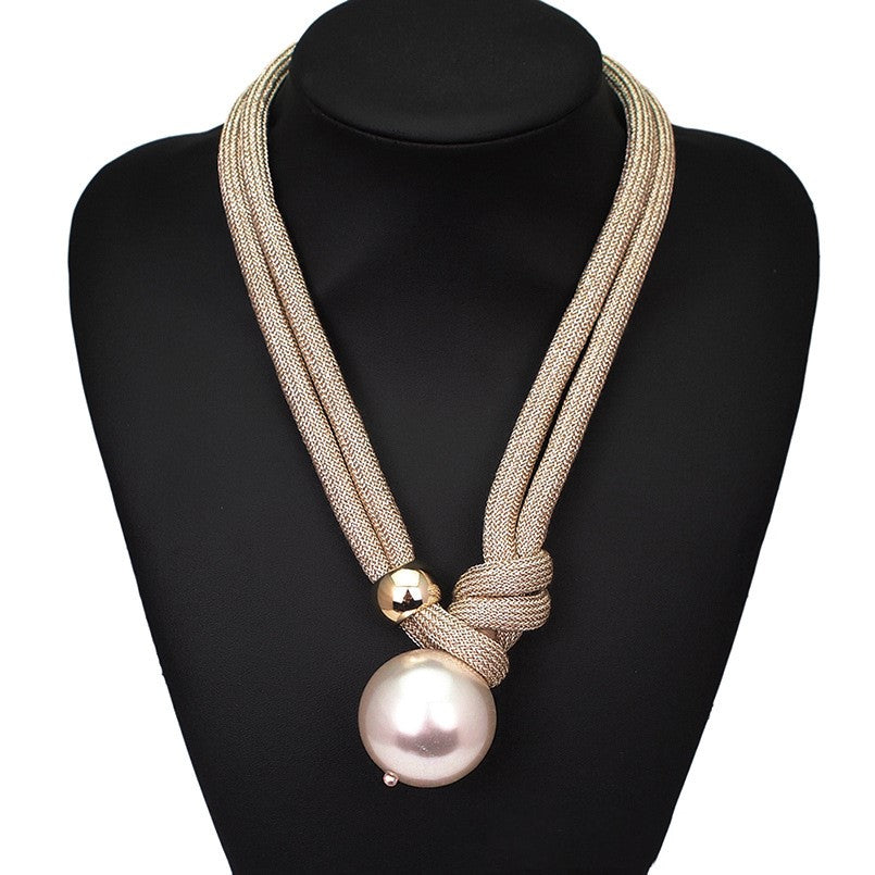 Fashion long pearl necklace women