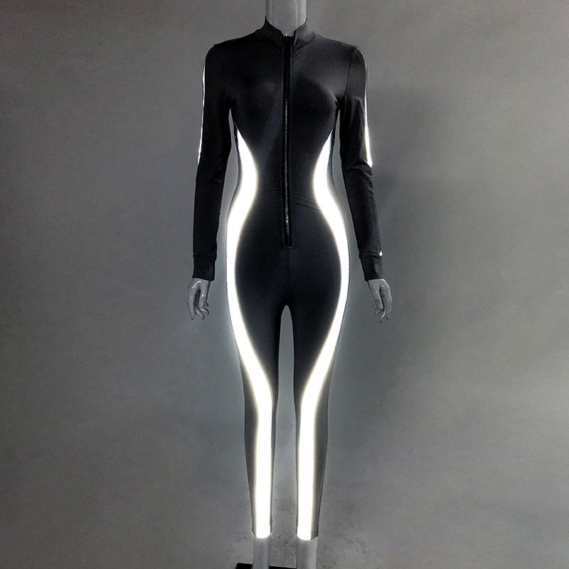 Reflective Paneled Bodysuit