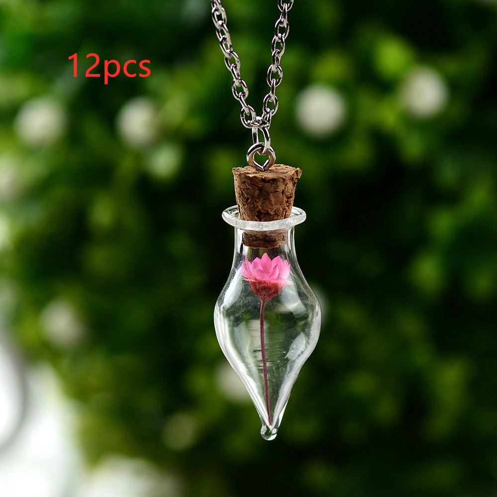 Mason Jar Floral Necklace For Women