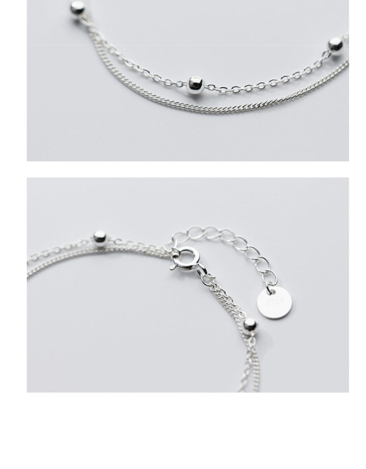 Sterling Silver Simple Versatile Bracelet Women