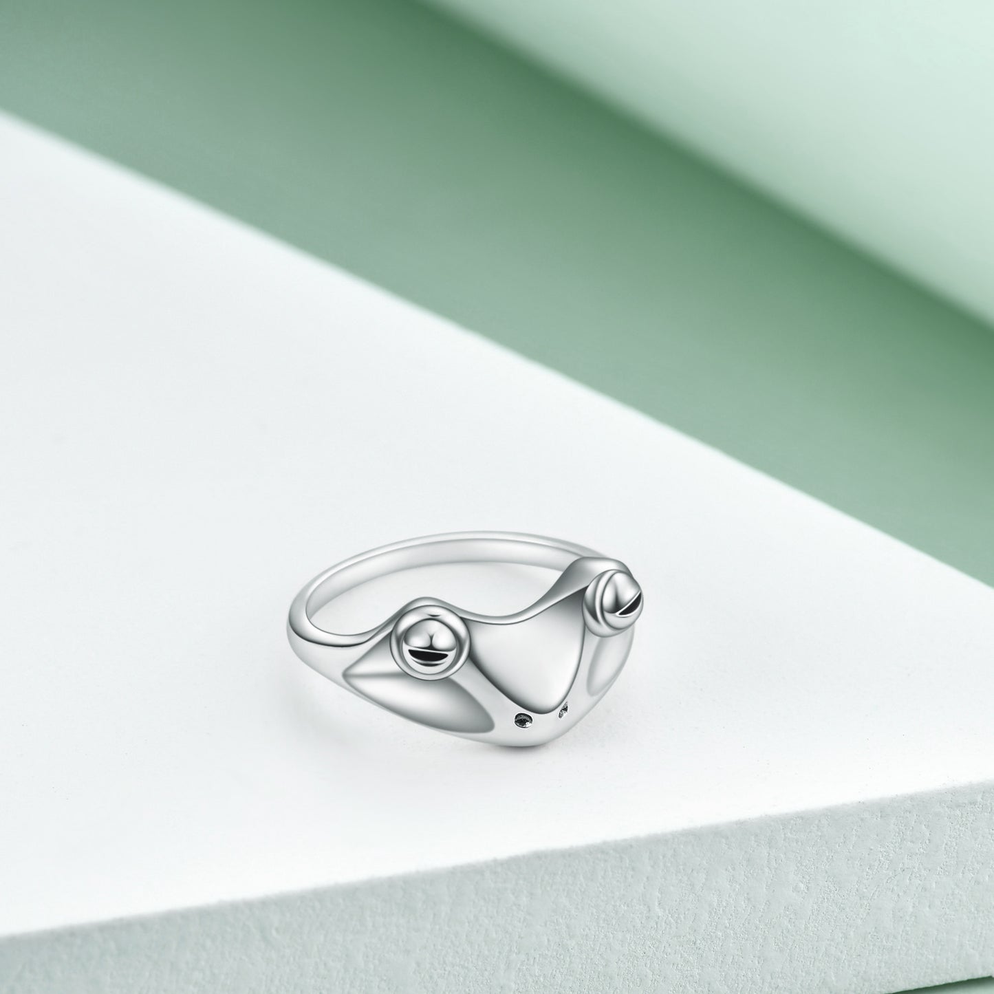 Sterling Silver Frog Vintage Cute Animal Finger Rings  for Women Gifts