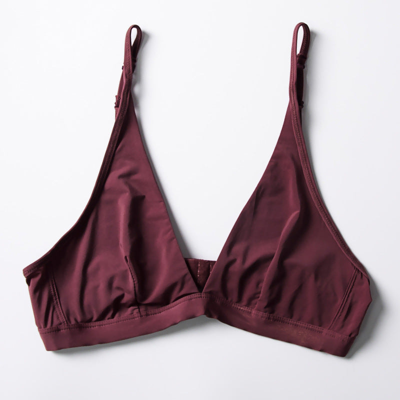 Sexy Small Bra Without Pads And Anti-glare European And American French Back Bra