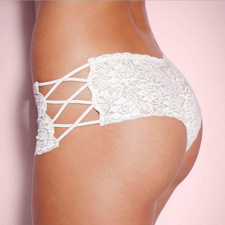 Underwear Lace Hollow Cross-over Sexy Panties Boxer Briefs