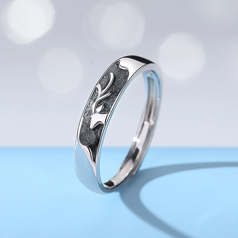 New Whale Deer Couple Rings For Women