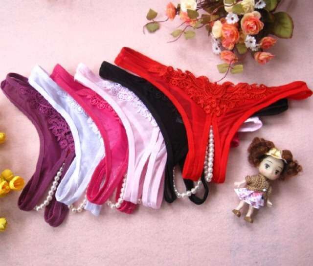 Tpants Thong  Temptation Pearl Crotch Mesh Panties