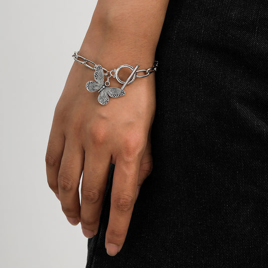 Retro Simple Alloy Butterfly Bracelet Women