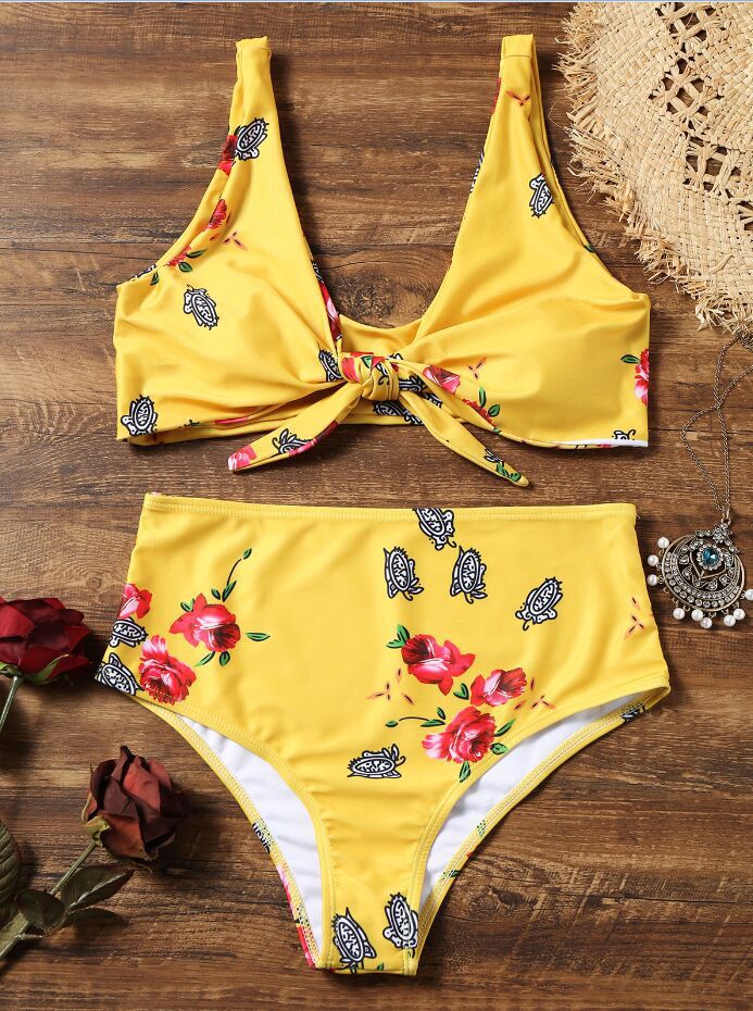 Bikini knotted double-sided swimsuit