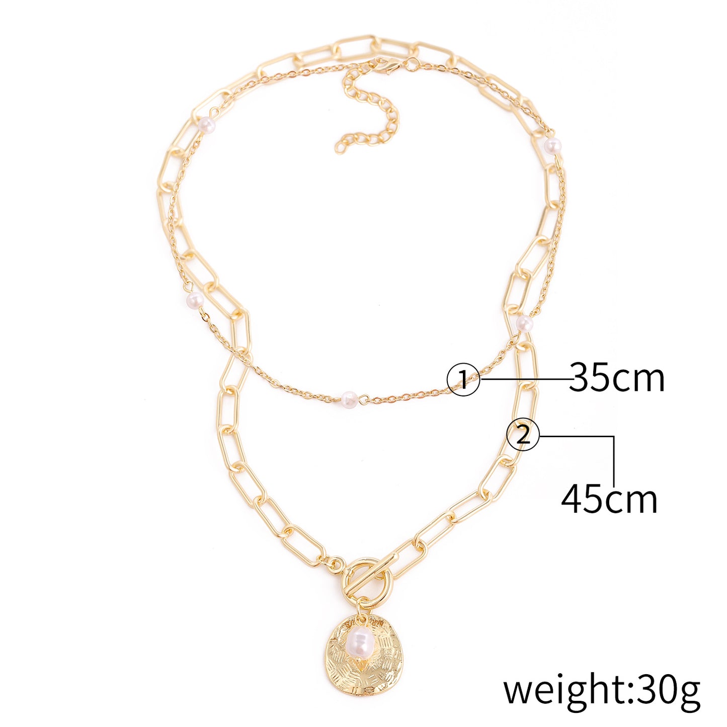 Retro Exaggerated Baroque Pearl Necklace Women