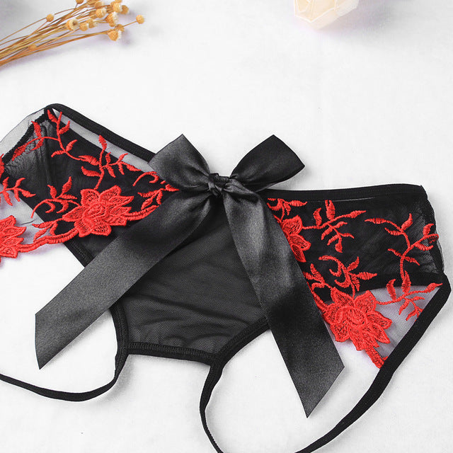 Embroidered cute bow  file free panties