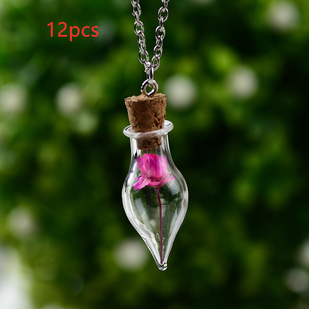 Mason Jar Floral Necklace For Women