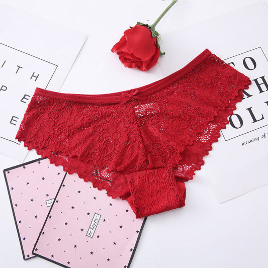 Women's Lace Panties Pure Cotton Crotch Low Waist