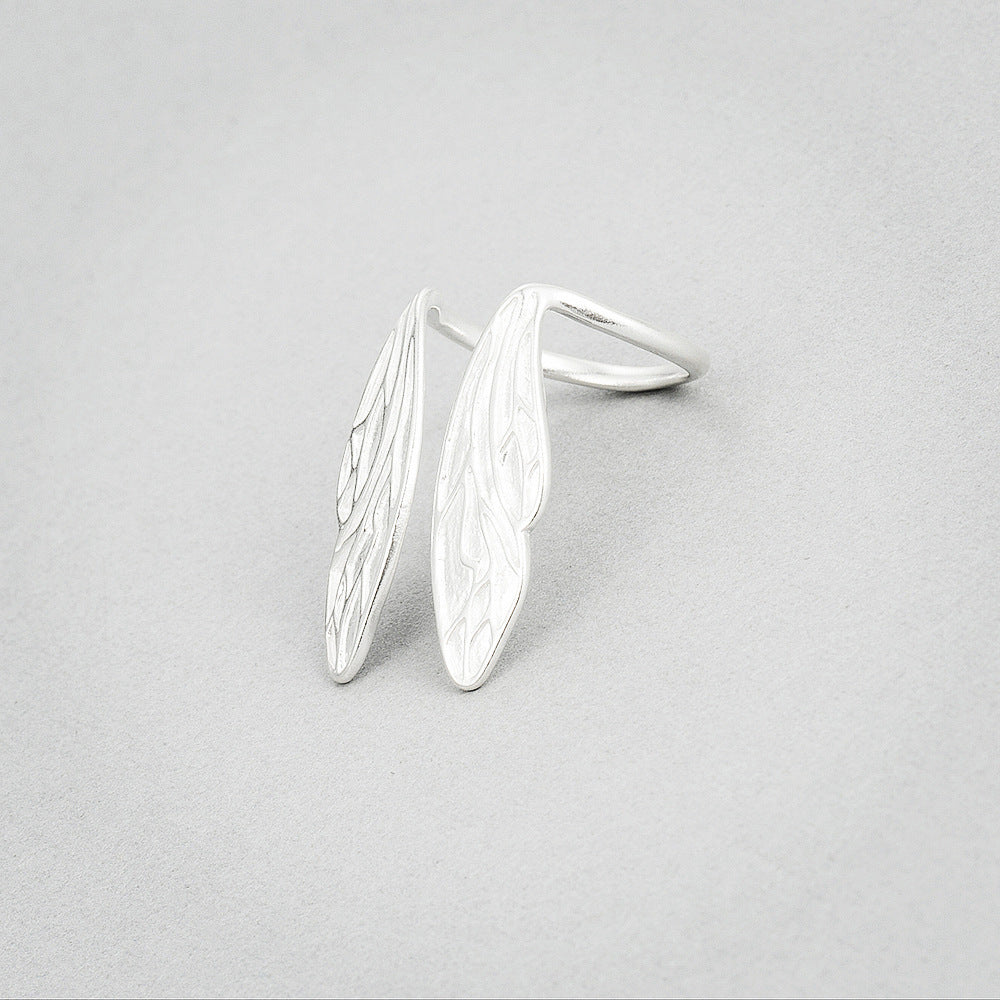 Dragonfly Wings Ring 100  Sterling 925 Silver Jewelry Vintage Adjustable Rings For Women Gift