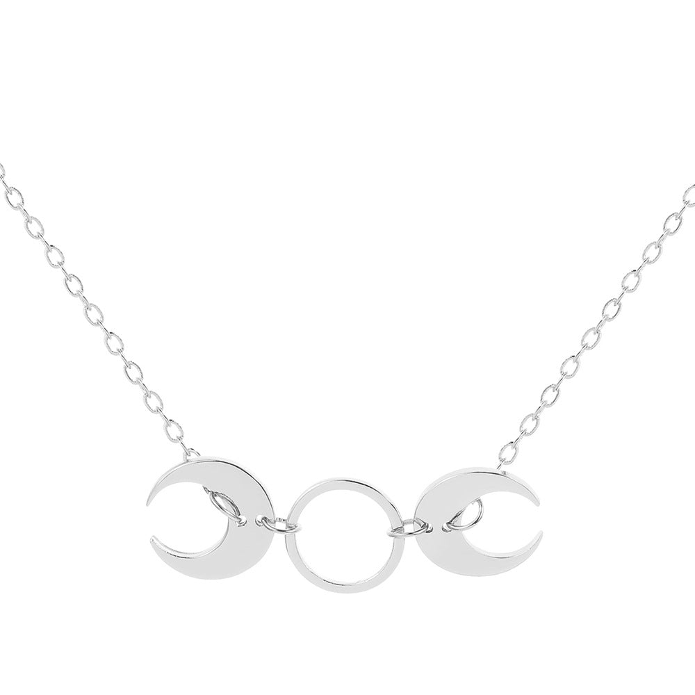 Simple Hollow Rose Stainless Steel Necklace Women