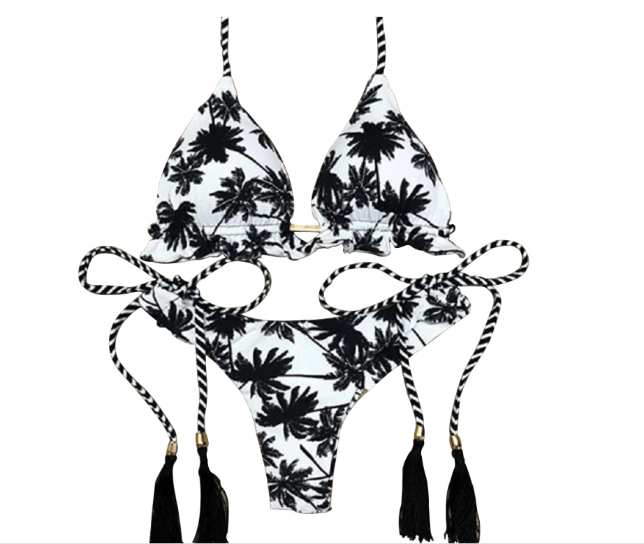 Printed strap bikini