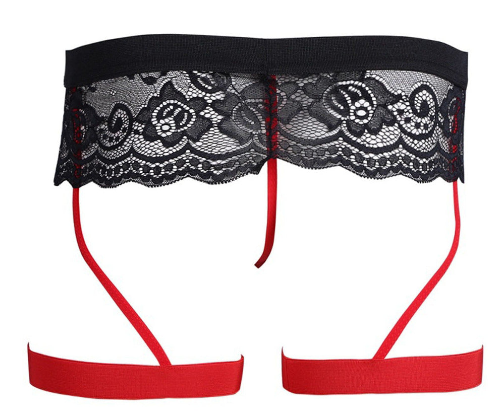 Erotic Underwear Men's Lace Three-point Panties