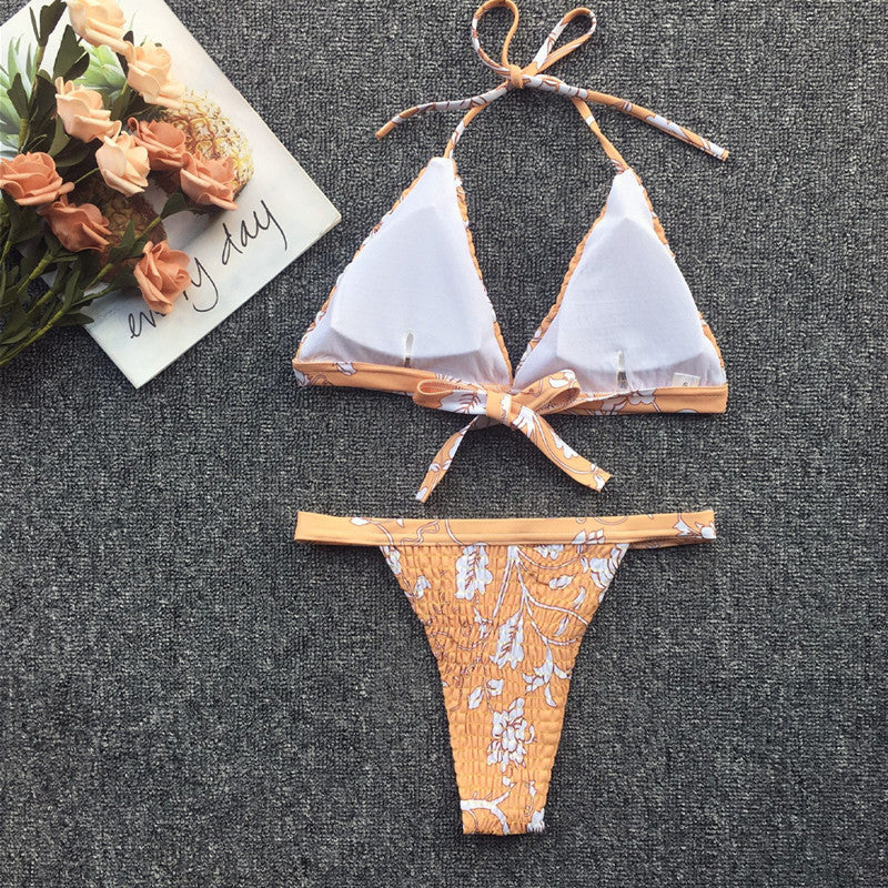 Pleated tie bikini