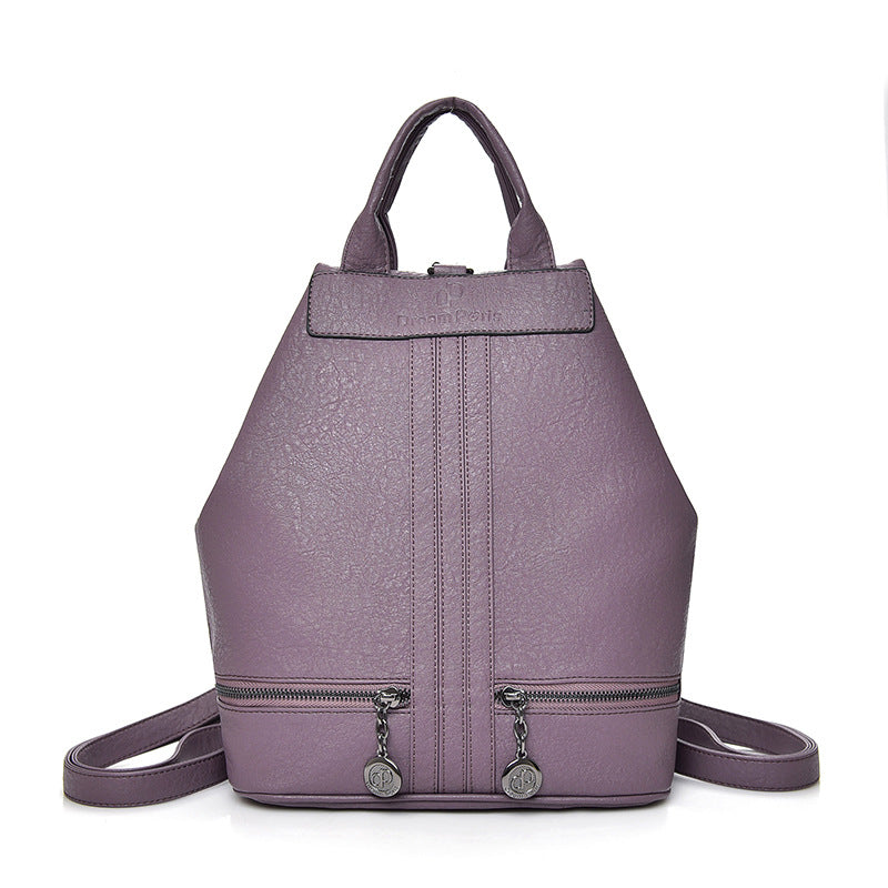 Women's All-Match Soft Leather Cowhide Backpack