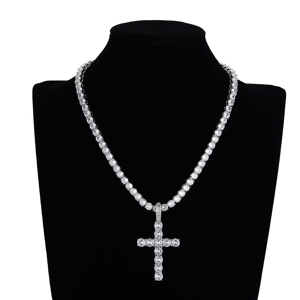 Zircon Cross Necklace For Women Simple