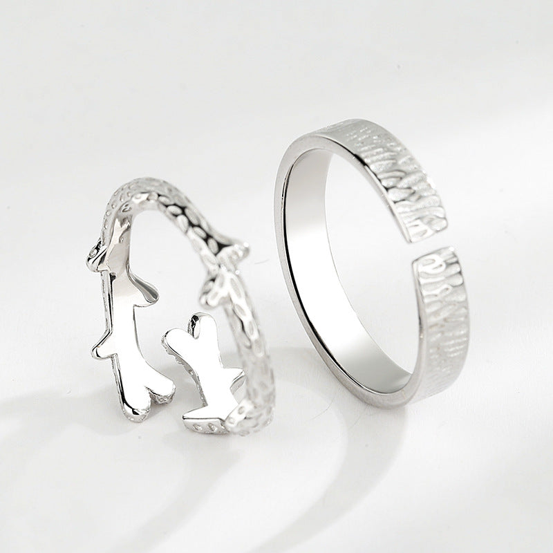 Sterling Silver Couple Rings For Men And Women