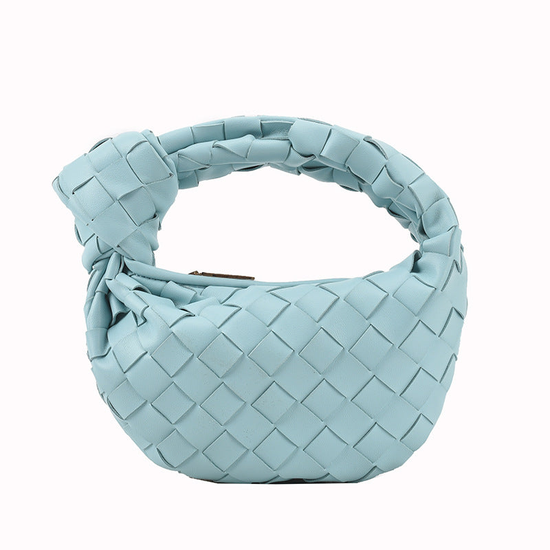 Woven Small Round Bag Solid Color Macarons