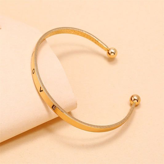 Alloy Opening Love Bracelet Women