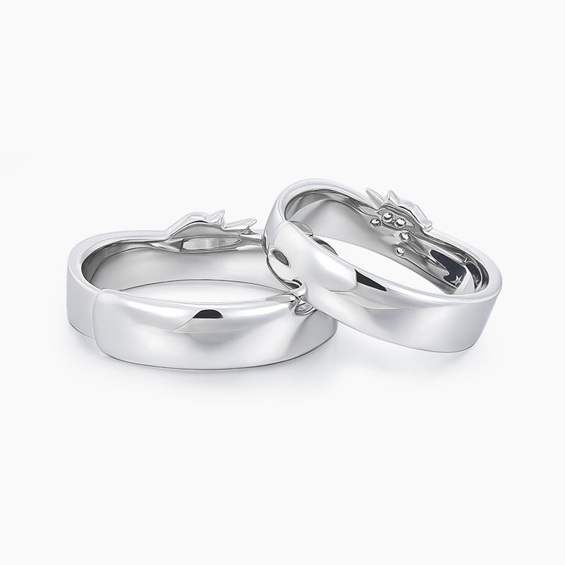 A Pair Of Simple Drip Adjustment Rings For Men And Women