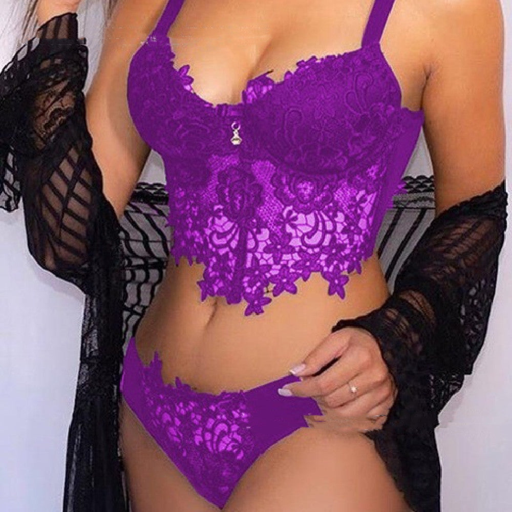 Women's Fashion Lace Sexy Bra Set