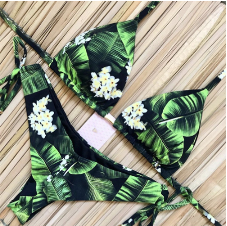 Printed strap bikini