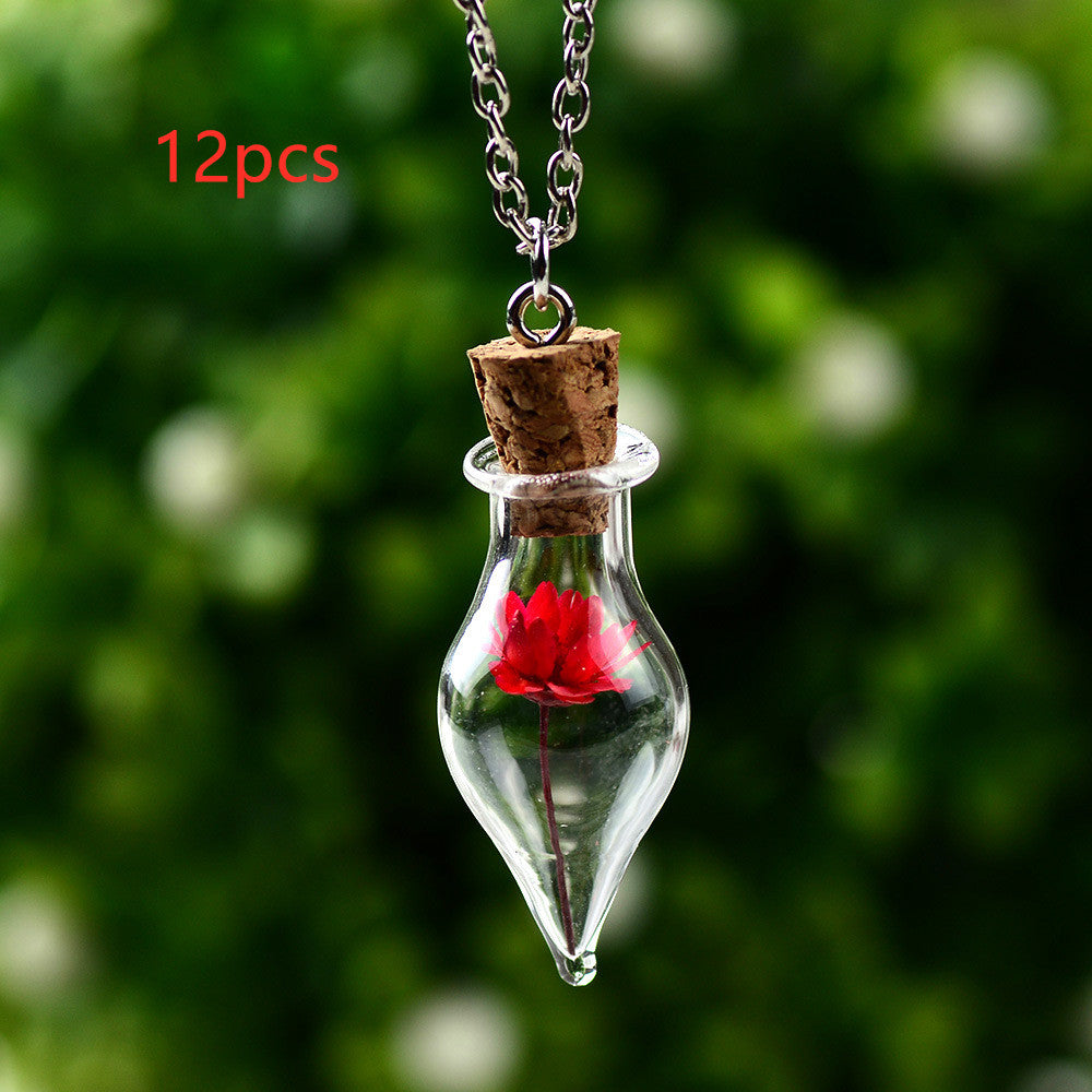 Mason Jar Floral Necklace For Women