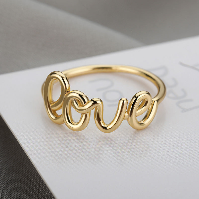 Small LOVE Ring Men And Women Couple Rings