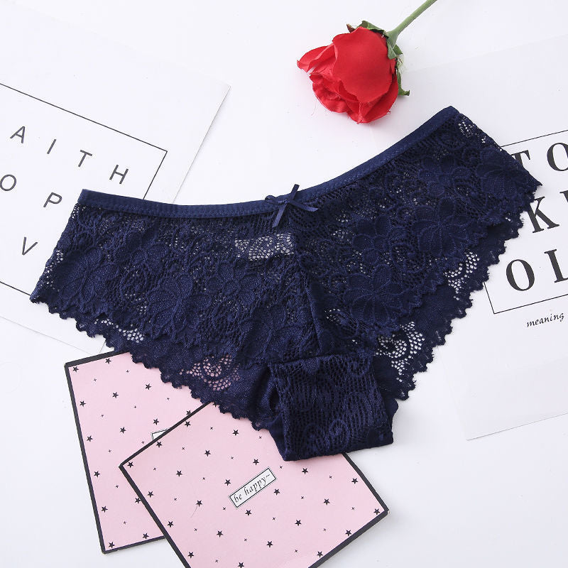 Women's Lace Panties Pure Cotton Crotch Low Waist