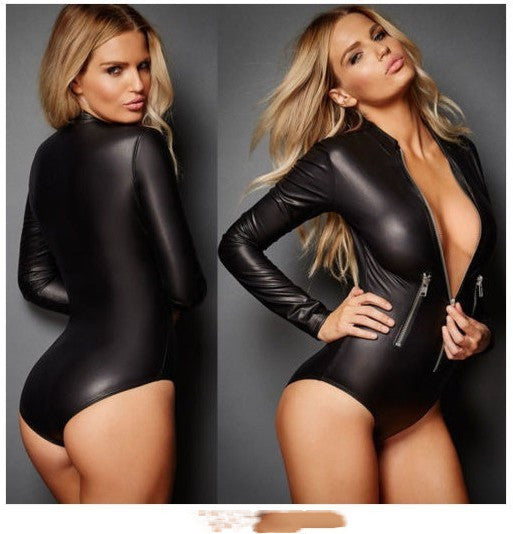 Slim long sleeve nightclub bodysuit