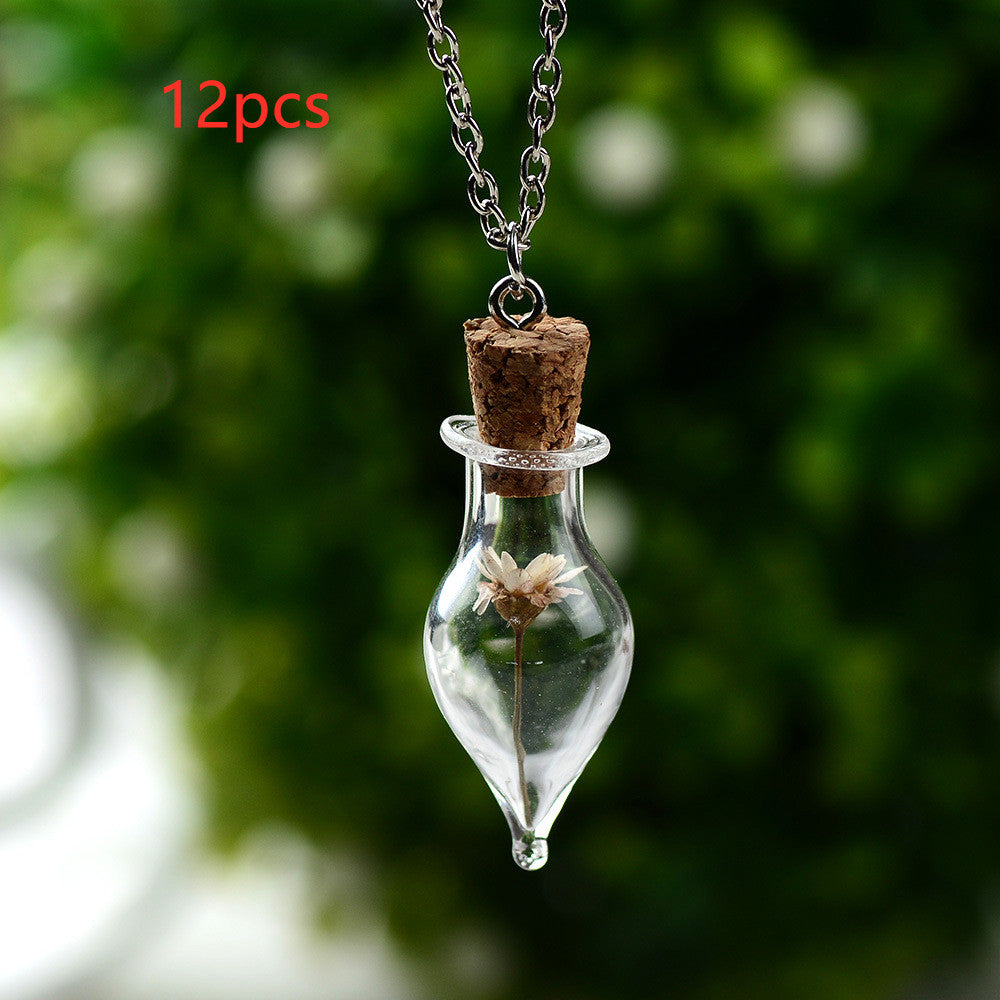 Mason Jar Floral Necklace For Women