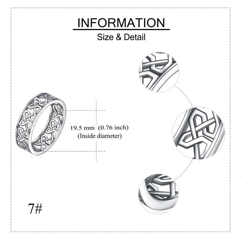 Sterling Silver Celtic Knot Hollow Out Rings For Women And Men