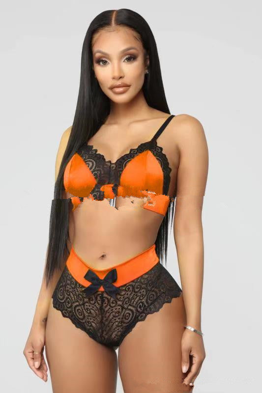 New Style Sexy Lingerie Sexy Sling Lace Bra Two-piece