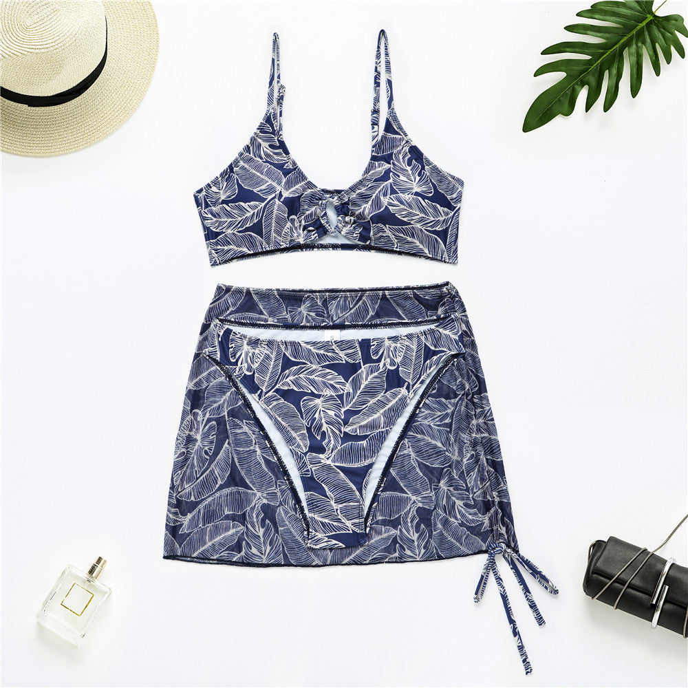 Mesh Three-piece Swimsuit Women Europe And America