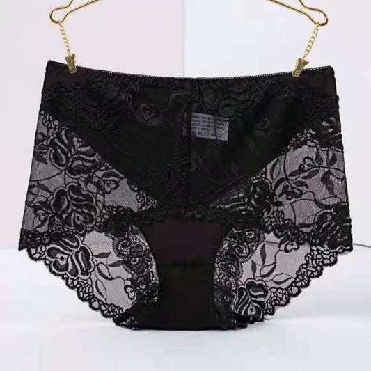 Mid-high-waist Lace Panties For Ladies Sexy