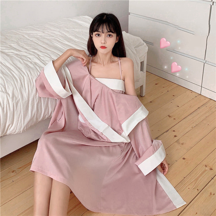 Rabbit Ear Nightgown Halter Dress Pajamas