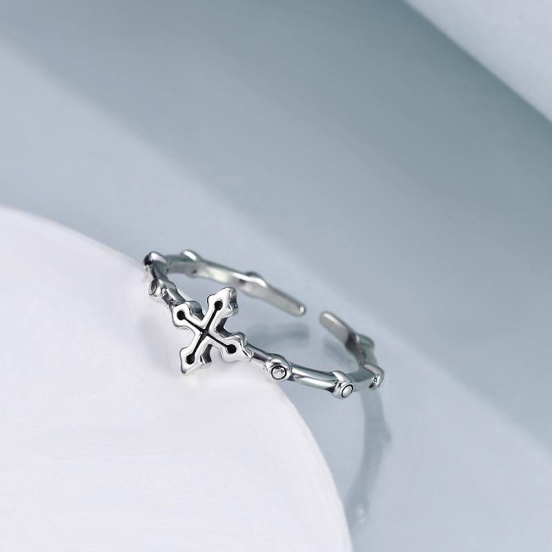 Cross Ring Sterling Silver Crucifix Pendant Antique Cross Rings Gifts For Women