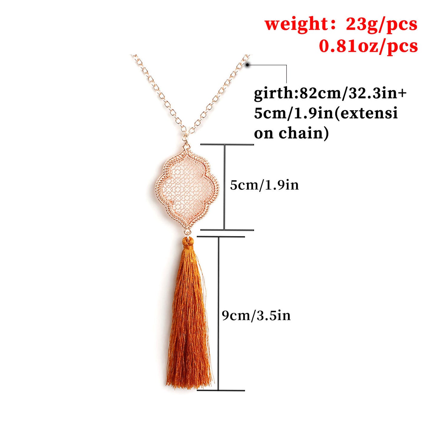 Fashion Tassel Long Pendant Necklace Women