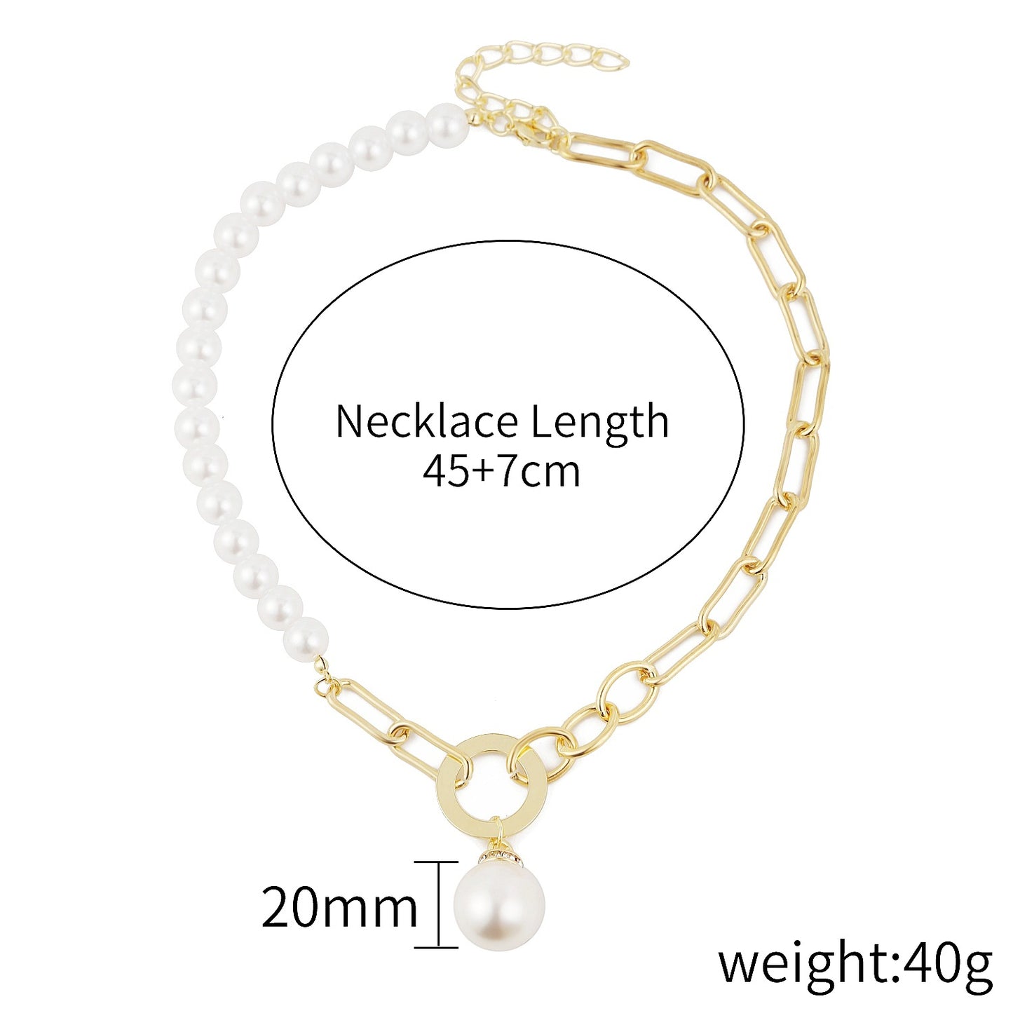 Retro Exaggerated Baroque Pearl Necklace Women