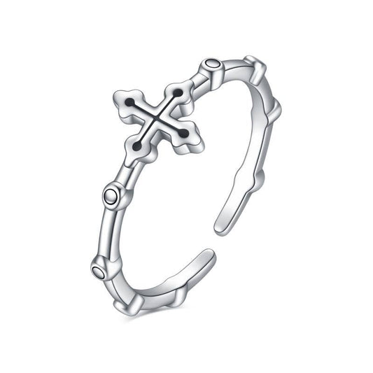 Cross Ring Sterling Silver Crucifix Pendant Antique Cross Rings Gifts For Women