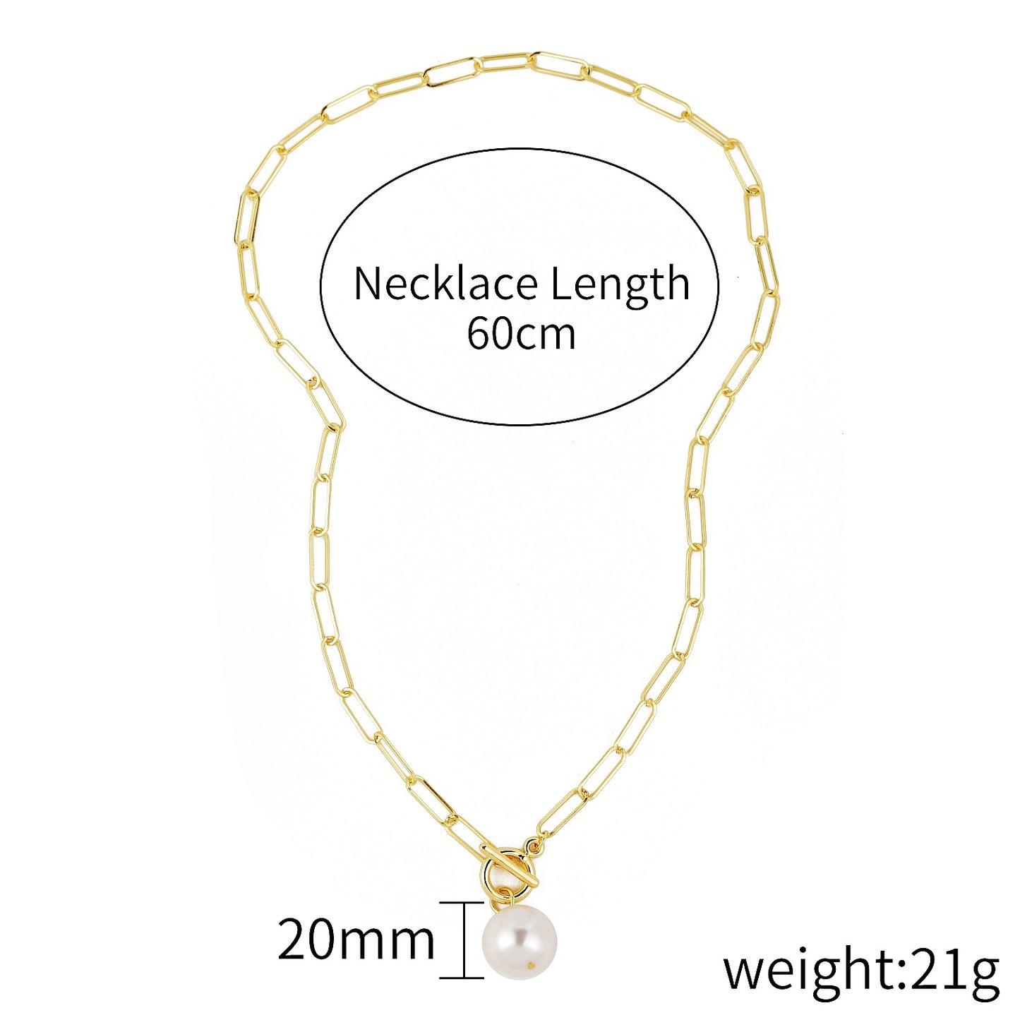 Retro Exaggerated Baroque Pearl Necklace Women